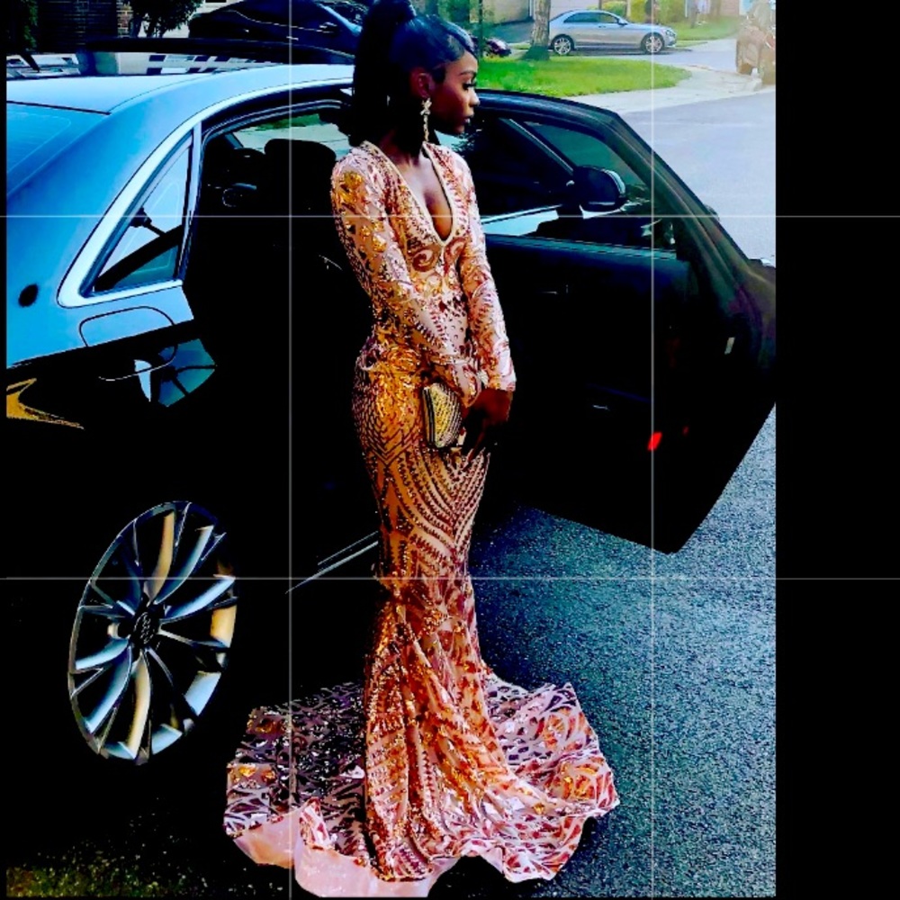 Rose Gold Prom Dress